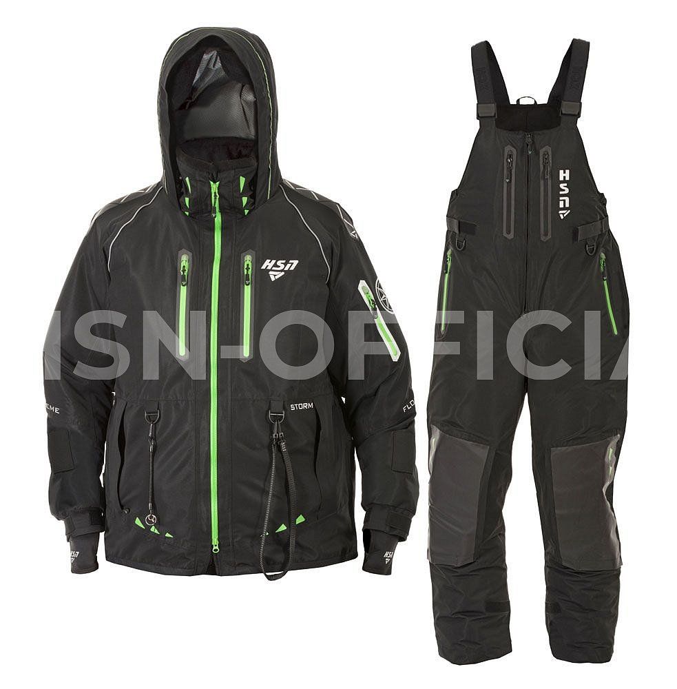 Костюм-поплавок мужской зимний "DISCOVERY" -40 зеленые молнии ПРЕДЗАКАЗ 9920-0